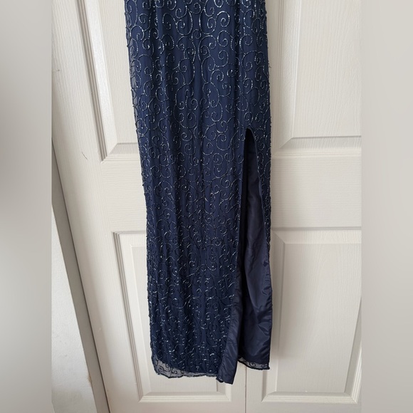 Vintage 90s navy beaded dress - Picture 5 of 8